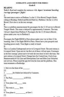 Summative assessment for 9 grade