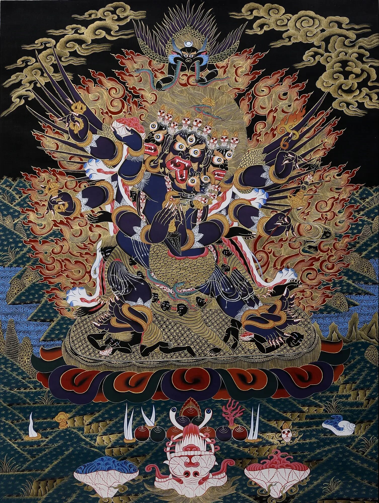 Superfine Shri Yantra Mandala - Tibetan Buddhist Exotic India Art