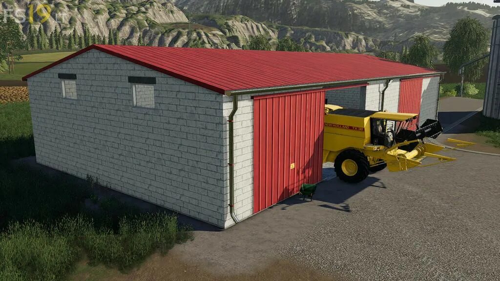 Фс 19 мод ангар. Ангар для фс 19. склад для техники на фс 19. fs 17 warehouse. мод на фс 19 на одноместный гараж из кирпича.