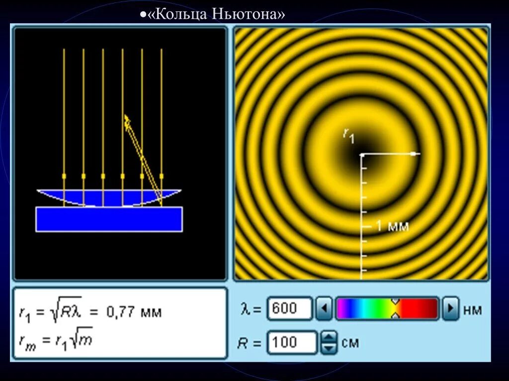 Кольца Ньютона интерференция света. Наблюдение интерференции света. Кольца Ньютона.. Интерференционная картина кольца Ньютона. Кольца Ньютона интерференция в отраженном свете. Темные кольца ньютона