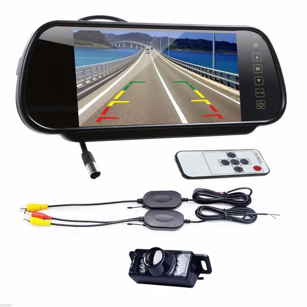 Монитор заднего. 7 TFT LCD Monitor car Rear view Camera Wireless. Car Rearview Camera TFT Monitor. Камера беспроводная Masterpark с монитором 607-w.