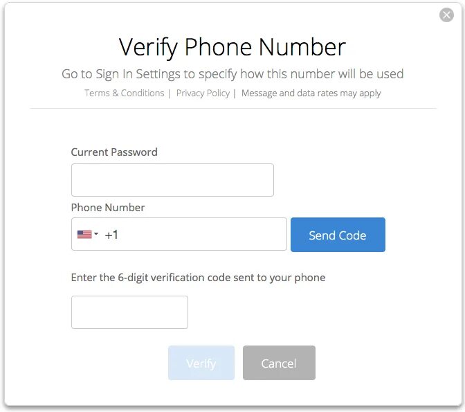 Phone number verification. Verify your Phone number. Verification code. Mobile Phone verification code. This number cannot be used for verification