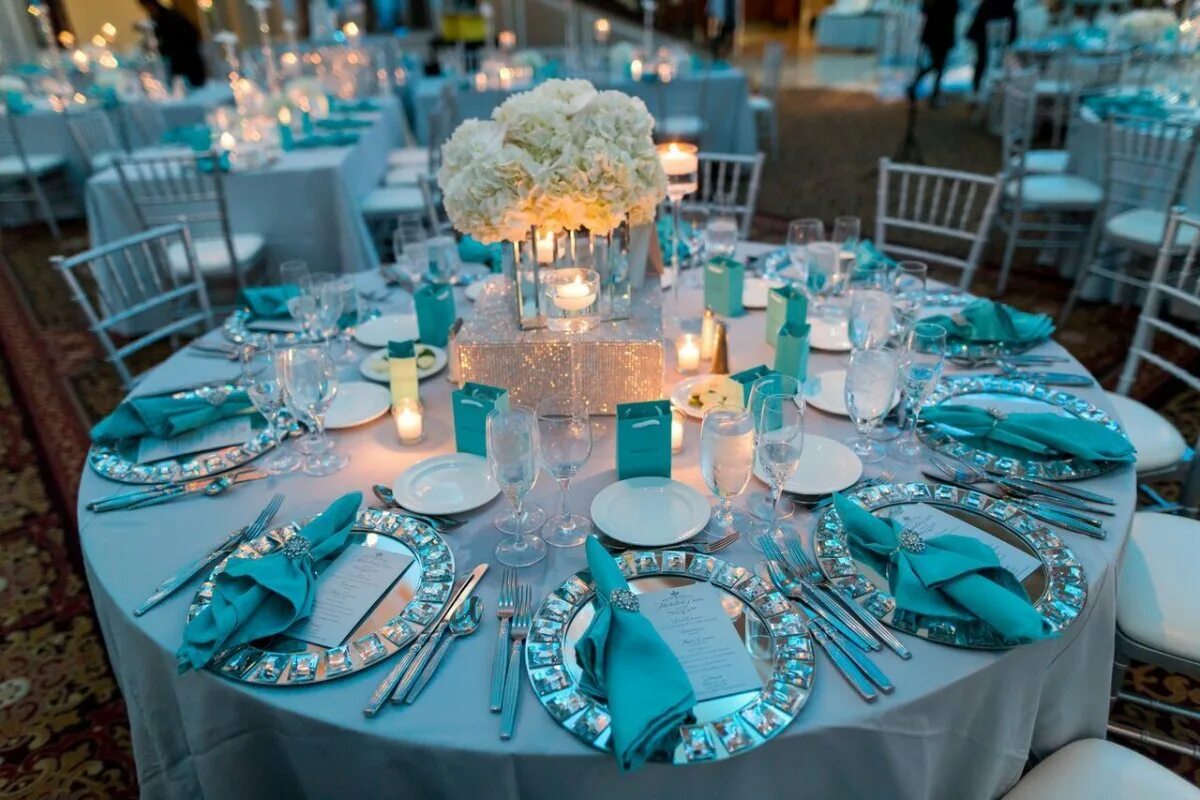 свадьба в голубом цвете