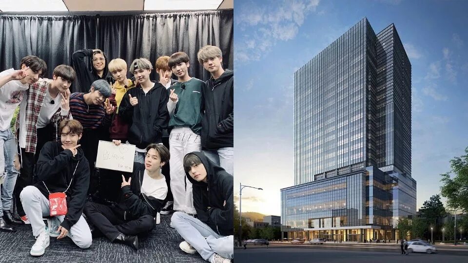 В какой компании бтс. Биг хит бтс здание. big hit entertainment здание 2025. big hit entertainment бтс. южная корея здание big hit.