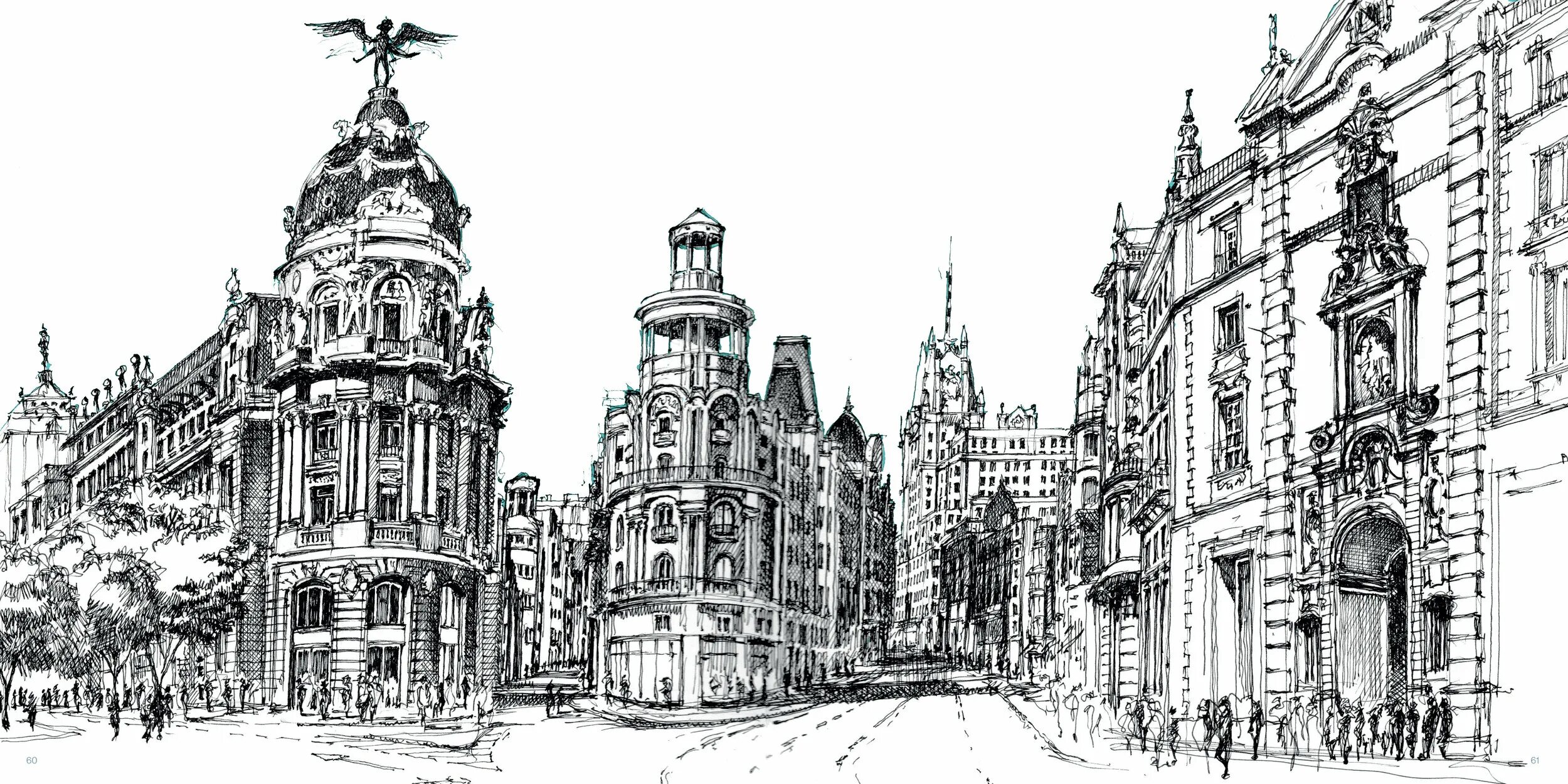 Мадрид карандашом. Мадрид карандашом. Мадрид рисунок. Мадрид карандашом. Гран-виа в мадриде скетч ап.
