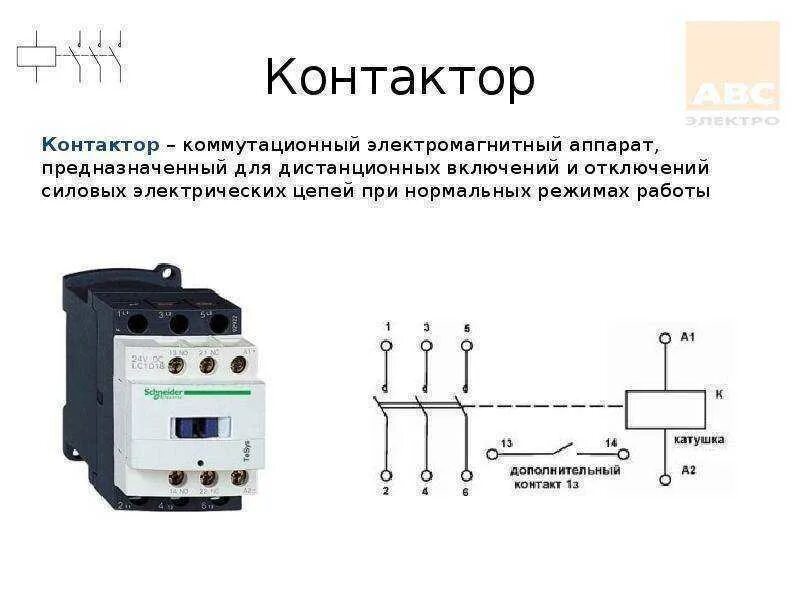 Предназначенную для включения и отключения. Контактор переменного тока схема подключения. Схема включения электромагнитного контактора. Схема включения магнитных пускателей переменного тока. Ls1d25 контактор схема включения.