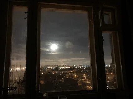 Вид из окна ночь