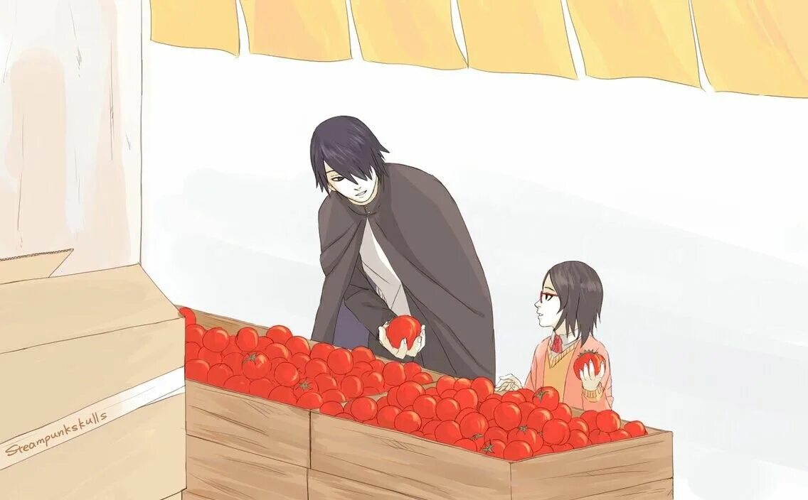 Саске и помидоры в чем прикол. Саске и помидоры. Саске приколы. Аниме помидор. Акацуки приколы.