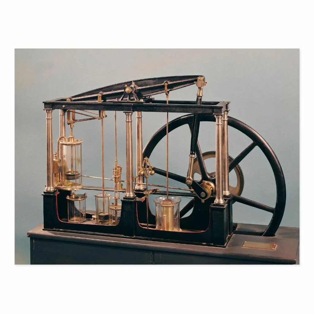 Изобрел паровую машину двойного действия. Паровая машина Джеймса Уатта. Первый паровоз Джеймса Уатта.