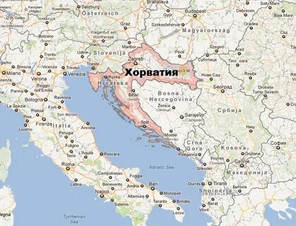 Хорватия на политической карте