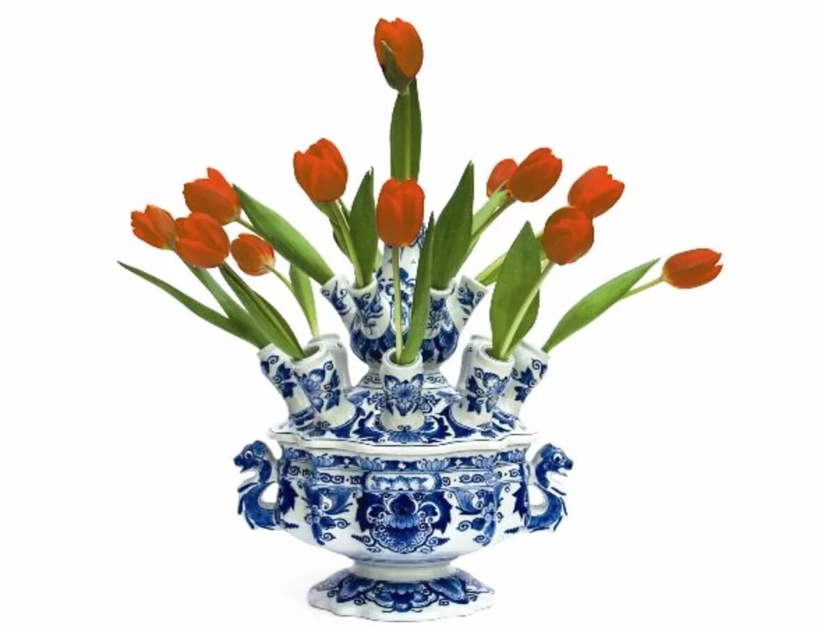 Сколько воды наливать тюльпанам в вазе. Ваза тюльпанница Голландия. Ваза для тюльпанов голландская Делфт. Вазы для тюльпанов. Ваза с тюльпанами.