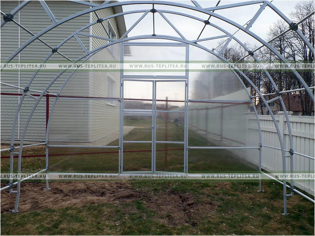Teplitsa rus. теплица рус. 5 м. теплица прикол. парник каркасный.