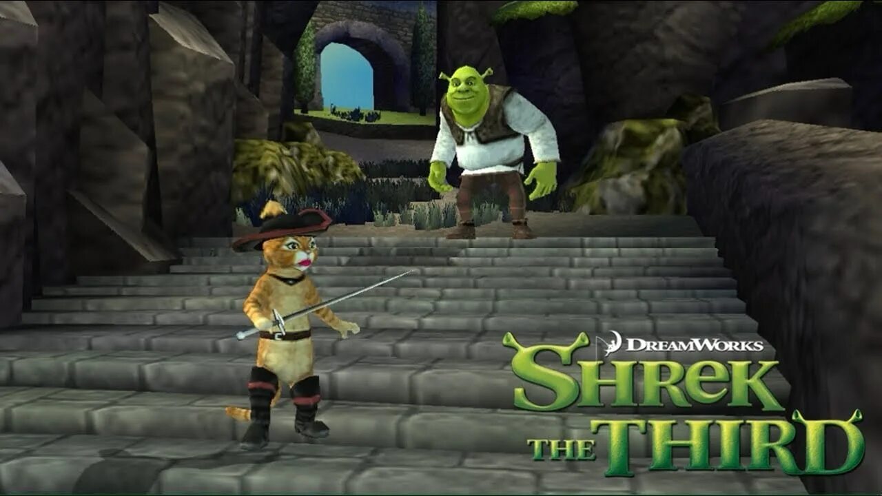 Включи глент играет в шрека. Shrek 3 ps2. [Ps2] Шрек третий (2007). Шрек на Xbox 360. Игра Шрек на ps2.