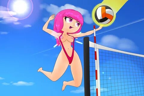 nintendo, areola, areola slip, athletic, athletic female, ball, bangs, bare...