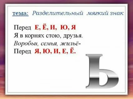Урок правописание ь