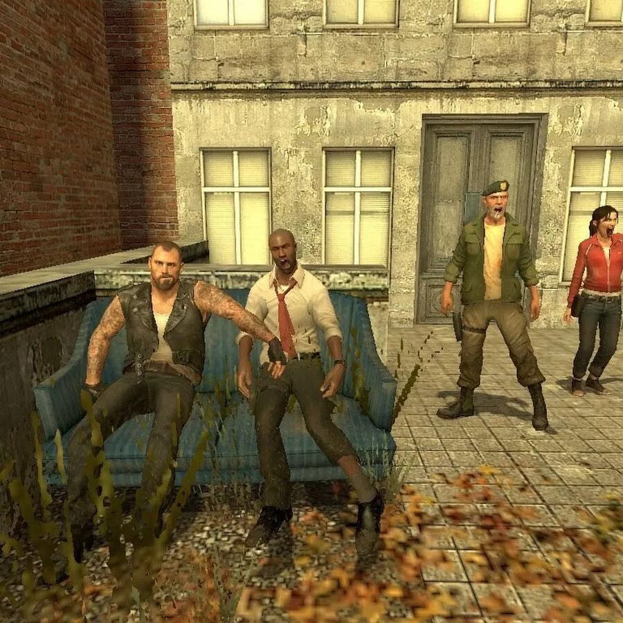 4 Человека Garry's Mod.