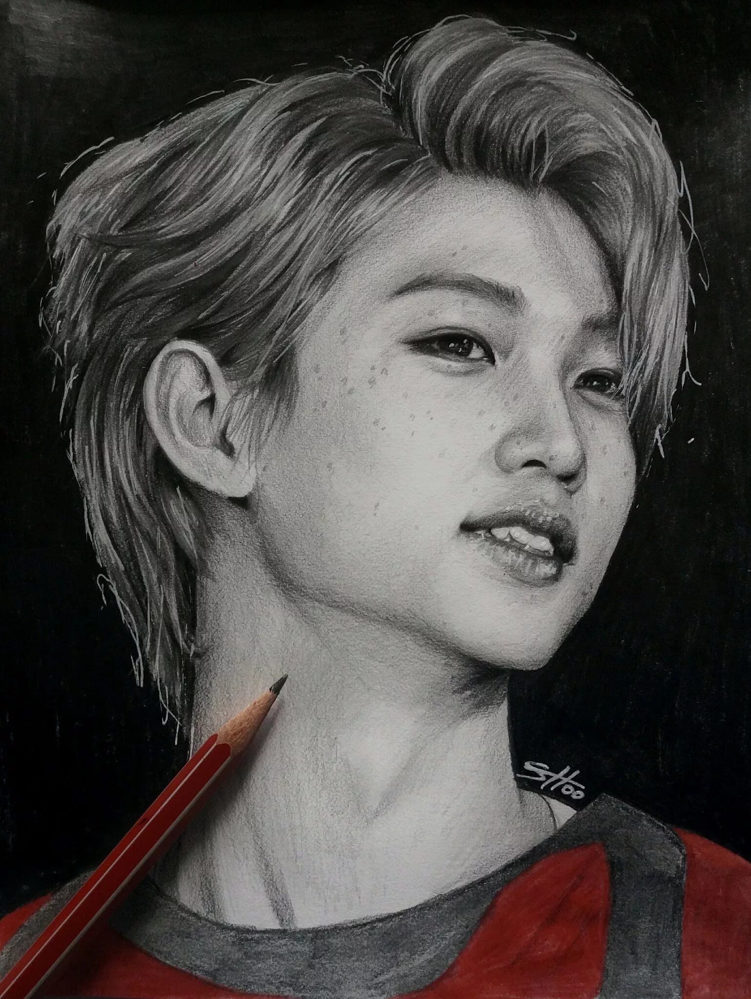Как нарисовать феликса из stray. Рисунки феликса stray kids. ли феликс арт. арт феликса из stray kids. fanart stray kids lee felix карандашом.