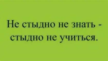 Стыдно не знать стыдно не учиться смысл