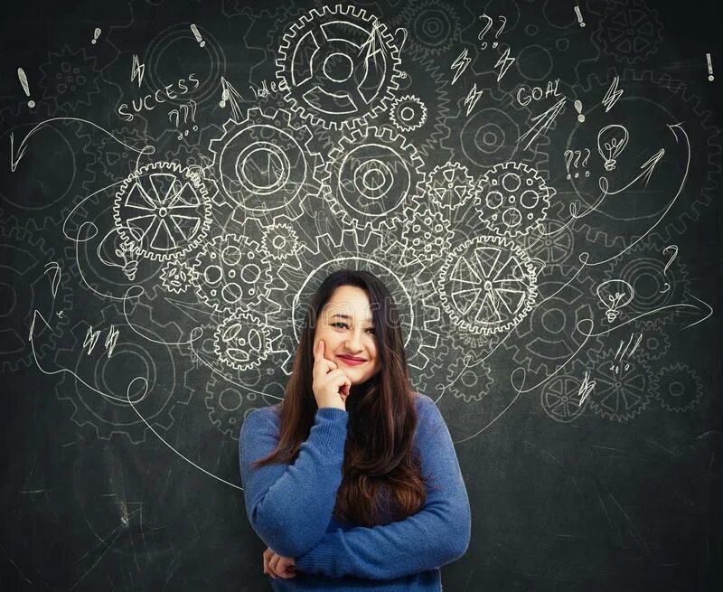 Smart thinks. Умная женщина думает. Smart woman. Hard thinking.