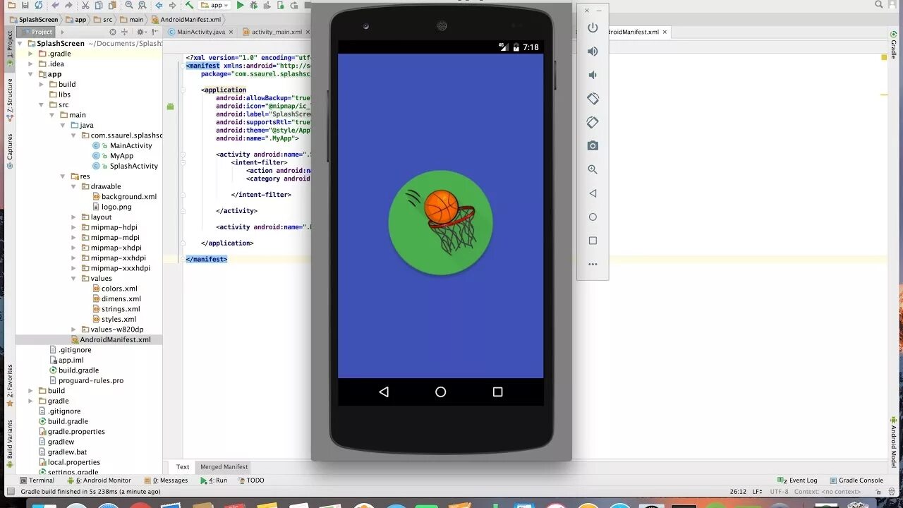 Скрытый экран на андроид приложение. Splash screen android studio. activity android. андроид студия скриншот с телефоном. android studio виды activity.