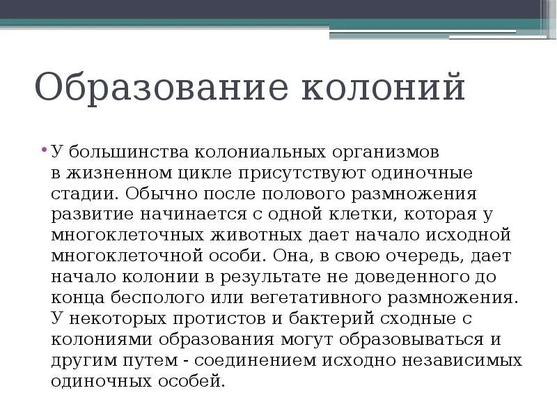 Почему образование клетками колоний биологически выгодно