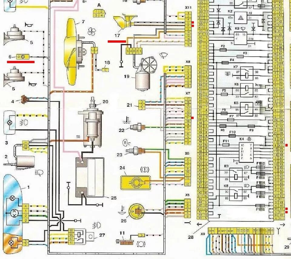 Электрическая схема проводки ВАЗ 21099 инжектор. Схема электрооборудования ВАЗ 2199 инжектор. ВАЗ 21099 инжектор схема электрооборудования. Схема проводки ВАЗ 21099 инжектор.