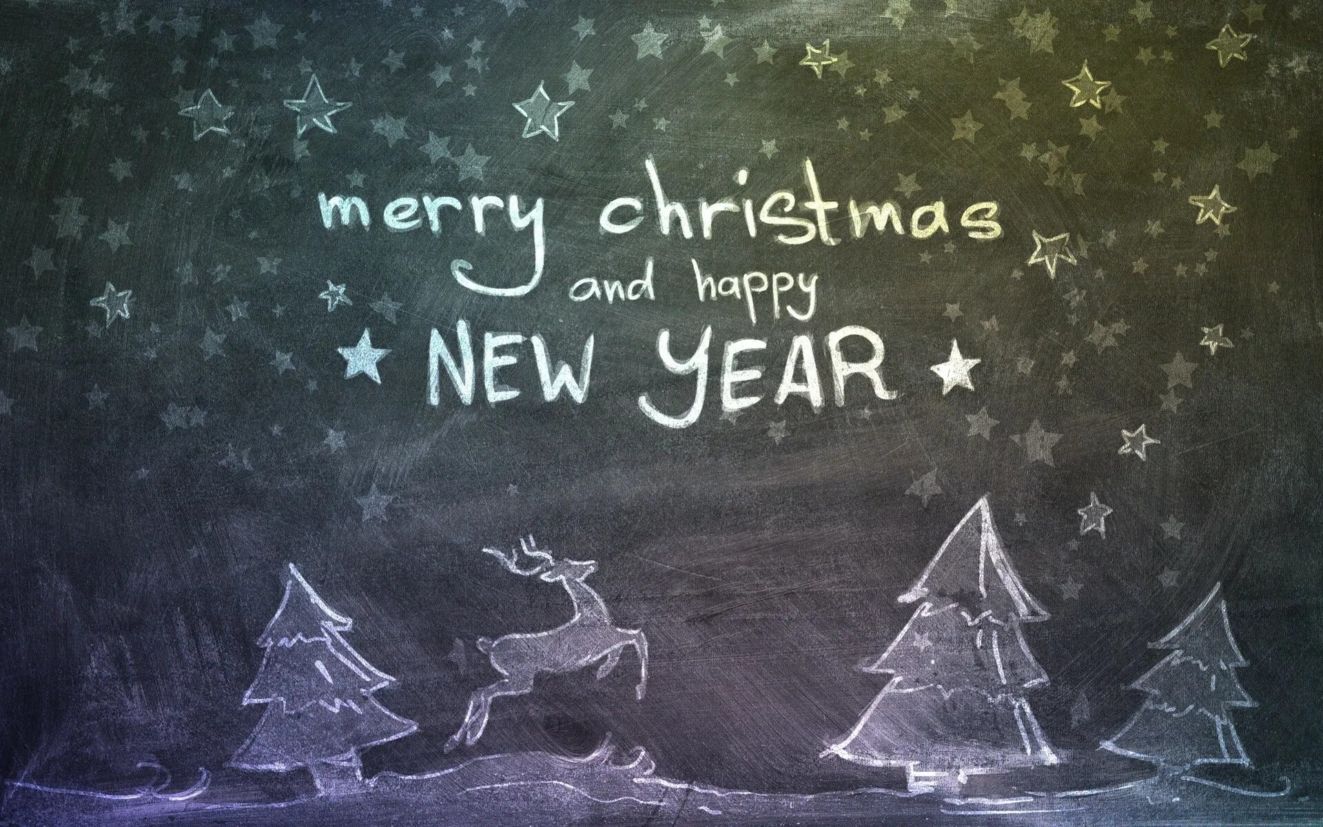 Merri critmec kneel open smail. Merry Christmas and Happy New year открытки. Рождество обои. Новогодний рисунок на доске. Рисунок мелом на доске новый год.