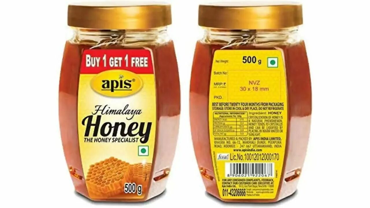 APIS\ Himalaya Honey. Honey brand. Мёд 2d. Himalaya Honey Bee Mountain.