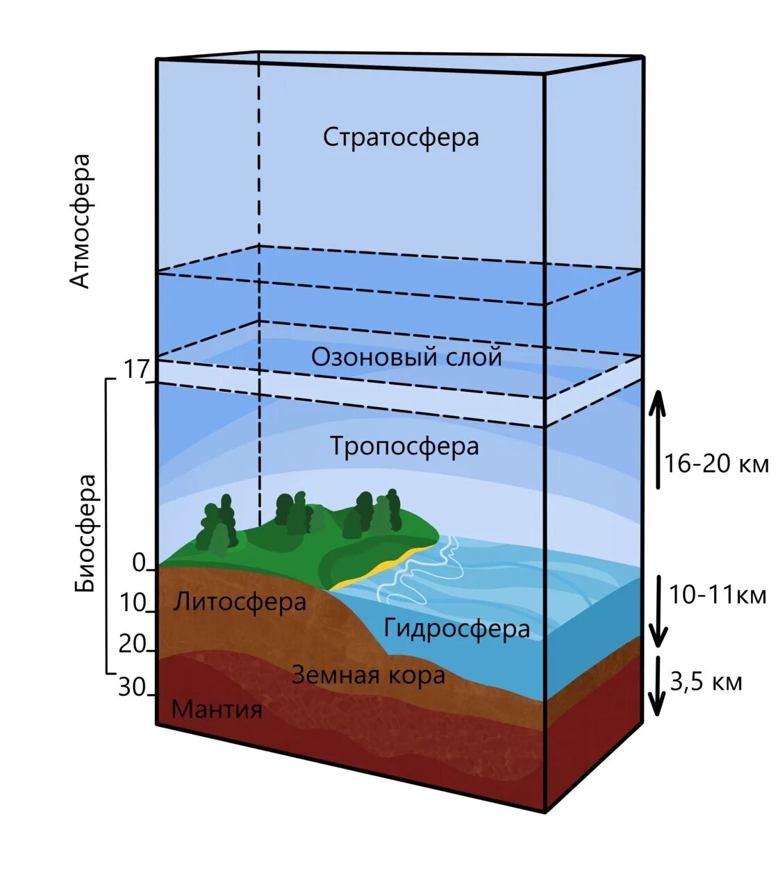 Границы биосферы атмосфера гидросфера литосфера. Биосфера строение оболочки. Строение земли атмосфера гидросфера литосфера. Границы биосферы 9 класс биология.