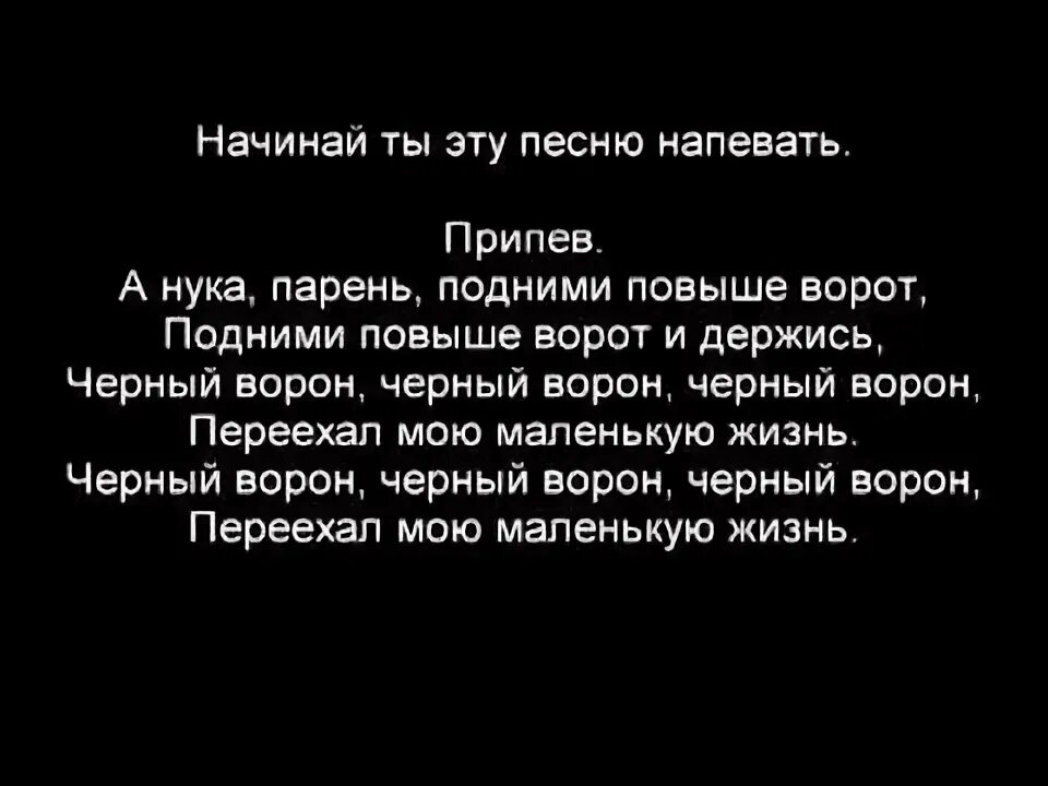 Ворон переехал. Чёрный ворон текст караоке. Чёрные вороны караоке. Чёрный ворон песня текст. Чёрный ворон песня слова песни.