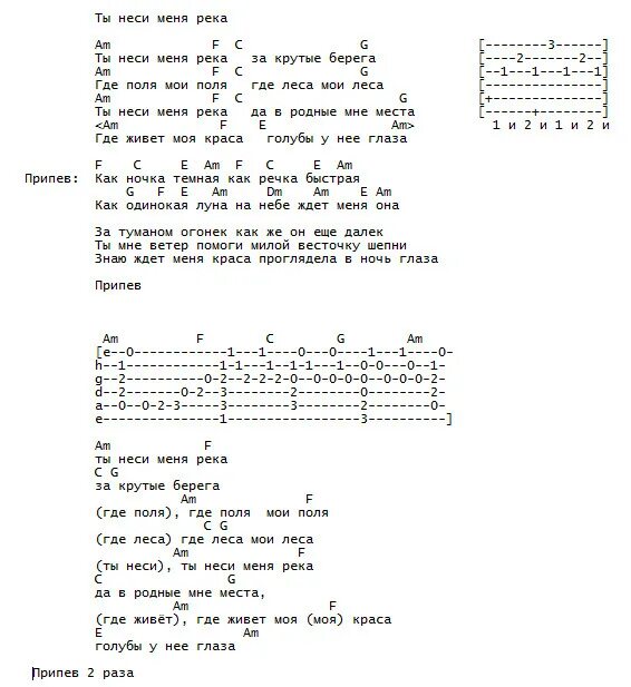 За той рекой аккорды. А река течет Любэ для гитары табы. Слова песни ты неси меня река. Ты неси меня река аккорды. Река ага.