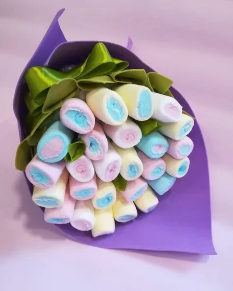 Букет из маршмеллоу, зефира и декора в Москве ❤ купить с доставкой недорого