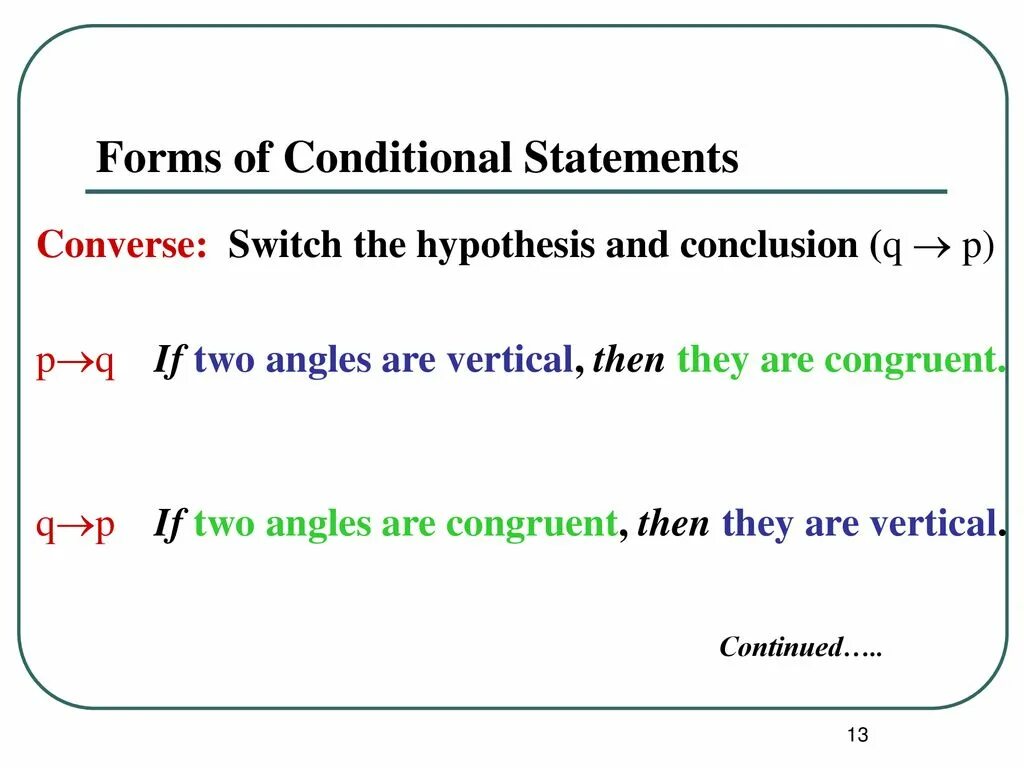 Rewrite the following statements