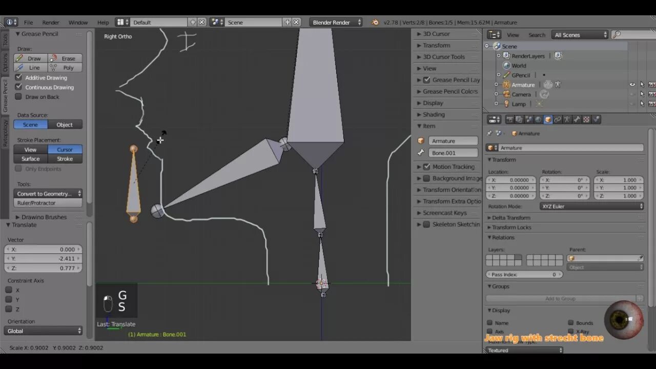 Simple rig blender. Grease pencil blender. карандаш блендер. stretching blender. grease pencil блендер для чего.