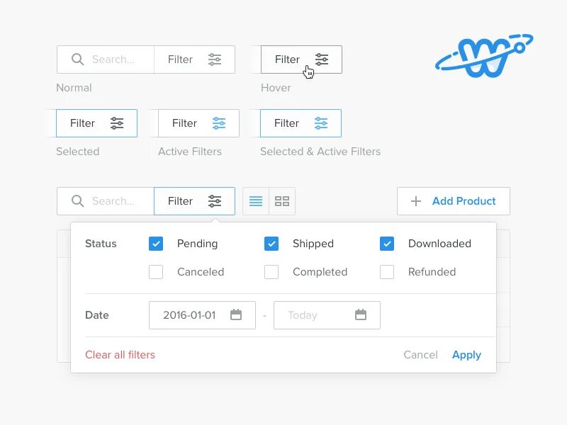 Main ui filter