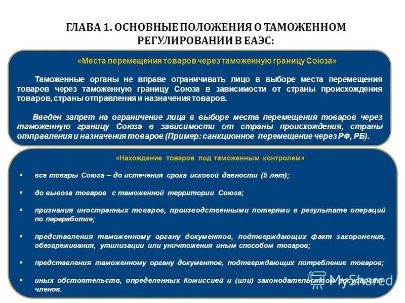 Таможенные пошлины в едином таможенном союзе