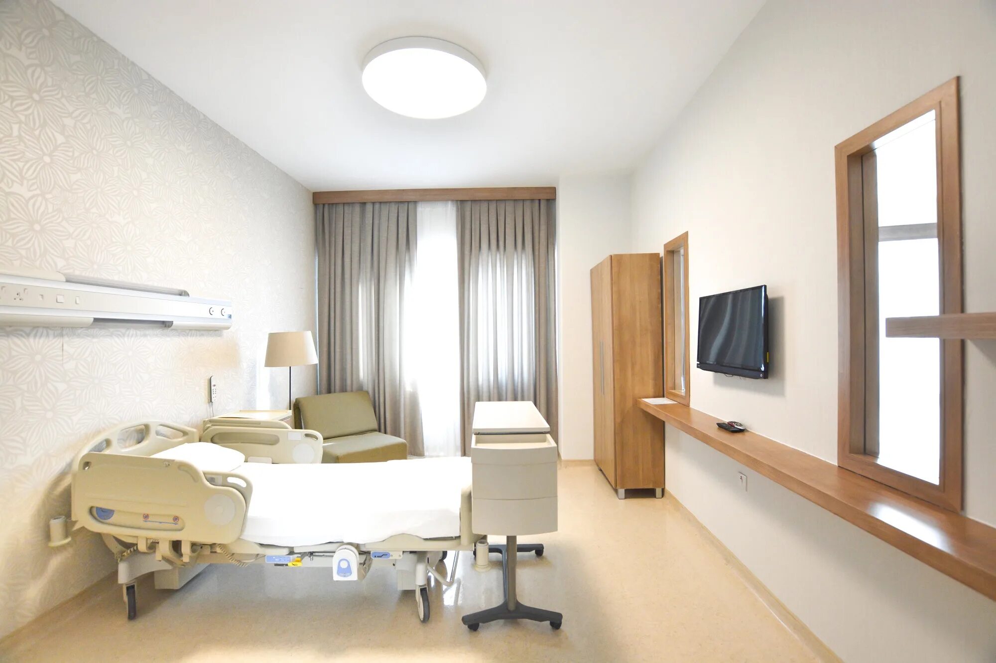 Near hospital. Одноместная палата. Hospital of near East University. Hospital of near East University North Cyprus. Single Room.