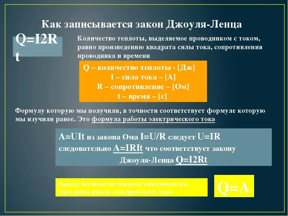 Урок закон джоуля ленца 8 класс. Закон Джоуля Ленца. Формула Джоуля Ленца. Формула закона Джоуля Ленца в физике. Нагревание проводников электрическим током закон Джоуля Ленца.