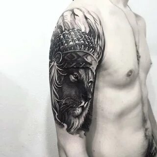 Тату плечо животные