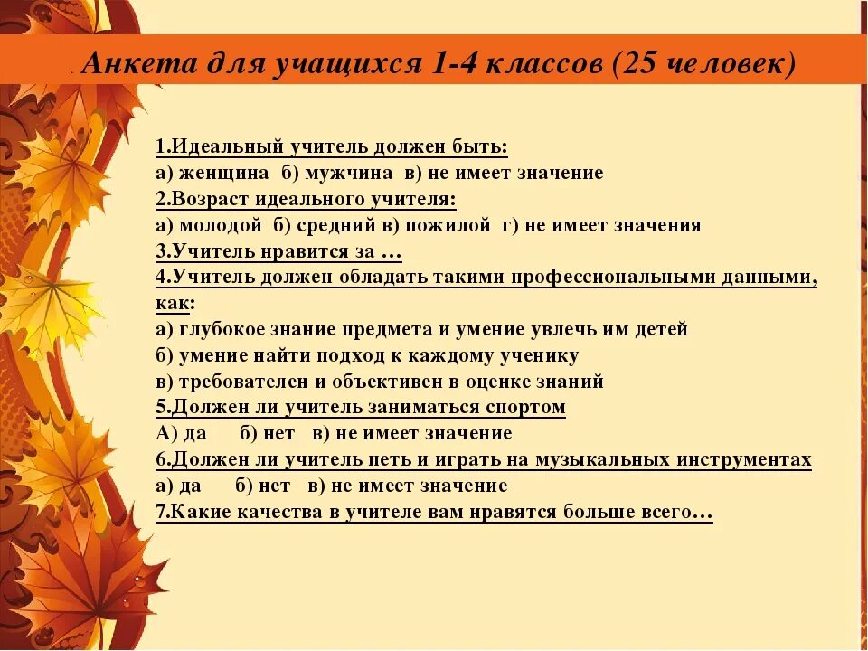 Вопросы тестирования в школе