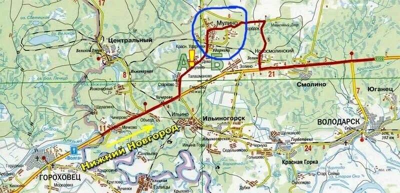 Поселки володарского района нижегородской области. Мулино Военная часть на карте Нижегородская область. Карта поселка Мулино. Посёлок Мулино Нижегородская область на карте. Мулино Военная часть на карте.