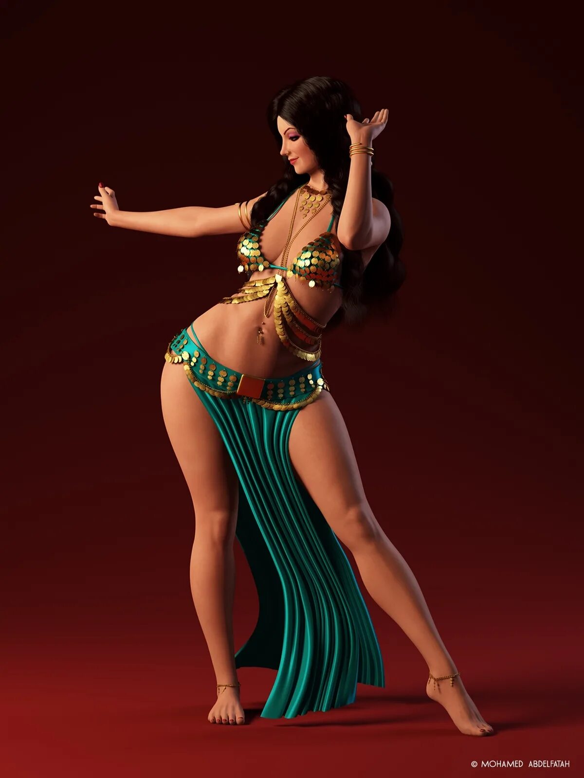 Arabic dancing girl
