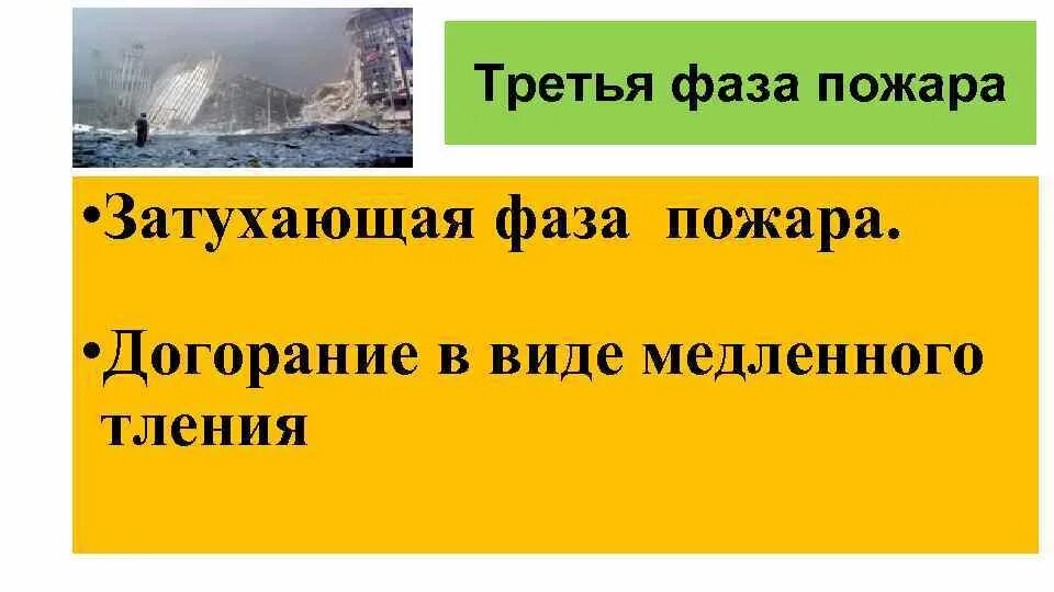Фаза пожара в виде тления