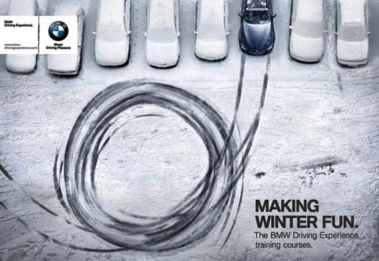 Толсторебрый. Winter advertising. Winter ads. BMW adversting.