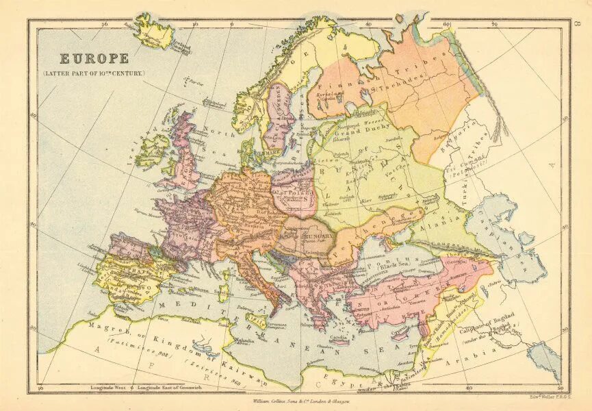 Карта Европы 10 века. Карта Европы 1876 года. Европа в 10 веке. Европа 6 век.