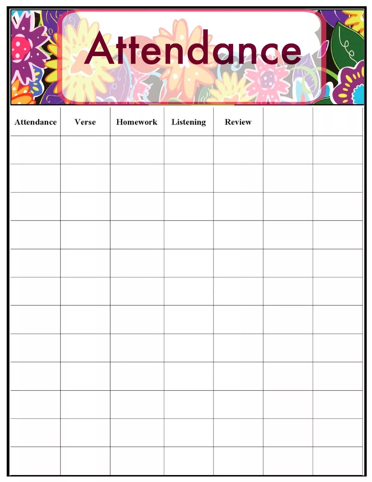 Class attendance. Attendance chart. school attendance. attendance sheet. attendance list for kids.