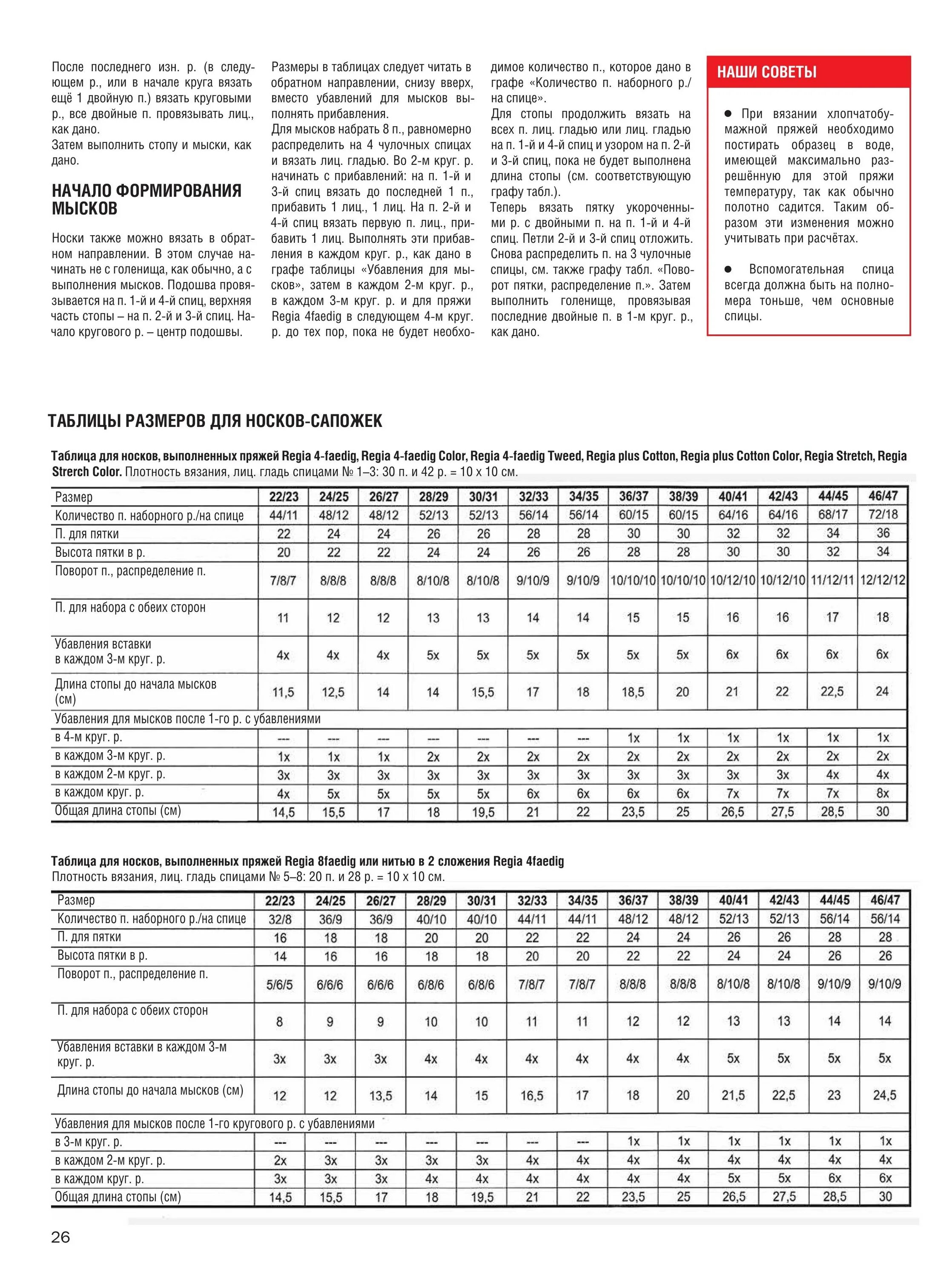 Сколько набрать петель крючком. Таблица расчетов для вязания носков спицами. Размерная таблица для вязания носков спицами. Таблица расчета петель для вязания носков из тонкой пряжи спицами. Таблицы Regia для вязания носков.