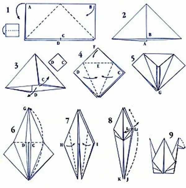 Оригами журавлик а4. Оригами из бумаги Журавлик схема для начинающих. Как сложить журавля из бумаги пошагово. Журавлик из бумаги схема складывания. Оригами из бумаги для начинающих Журавлик схема пошагово.