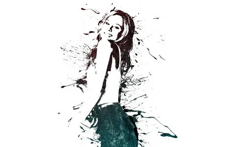 Рисунок девушки на белом фоне