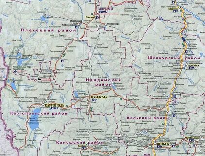 Плесецкая архангельская область на карте